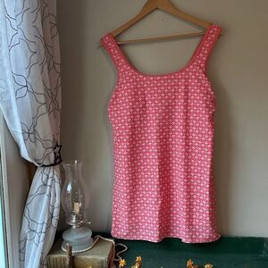 NWT Lands End swim dress romper one piece size medium vacation lake beach resort